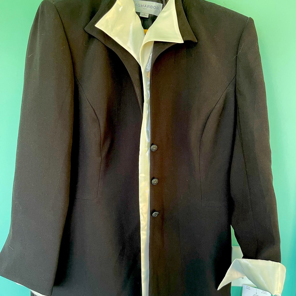 Black and white blazer